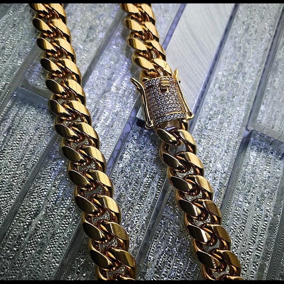 Other - 💎 14k Gold Coated Diamond Cuban Link Bracelet💎